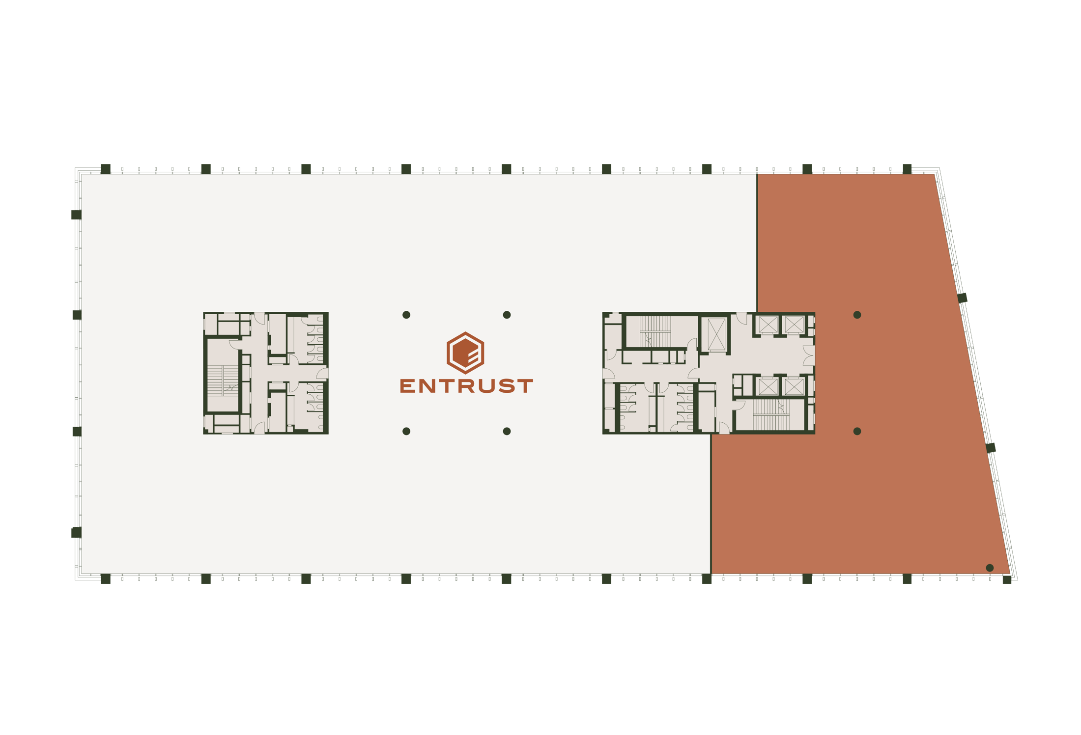 Second floor plan showing 7,859 sq ft of available office space alongside the building core